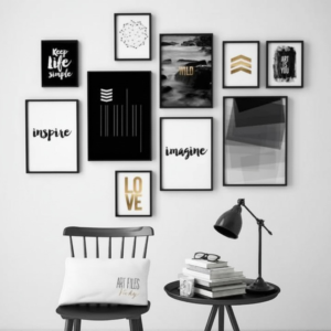 Motivational Wooden Wall Art Frame Set of 10 | Inspirational Quotes & Modern Decor Frames in Multi Sizes for Home, Offic