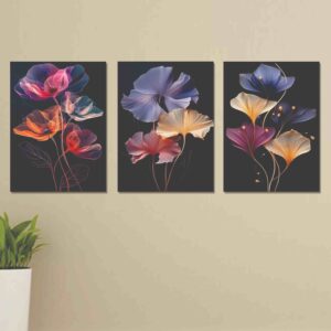 Set of 3 Wall Art Wooden Phototile Frames for Wall Decor