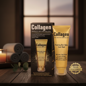 Collagen Restoring Anti-Aging Facial Wash - Deep Cleansing, Wrinkle Improvement, Oil Control & Delicate Moisturizing (12