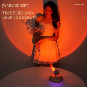 Sunset Night Light 2 In 1 Sunset Lamp And Air Humidifier Portable Color Changing Lamp For Bedroom Home Decor Relaxing At