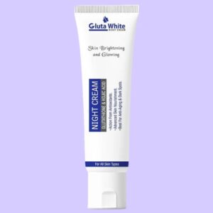 Gluta White Advanced Skin Brightening Night Cream – Powerful Glutathione & Kojic Acid Formula for Dark Spots, Anti-Aging