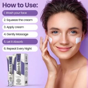 Mandelic Clear Intensely Revitalising Cream by Catchglow - Skin Brightening & Spotless Formula for Smooth, Radiant & Glo