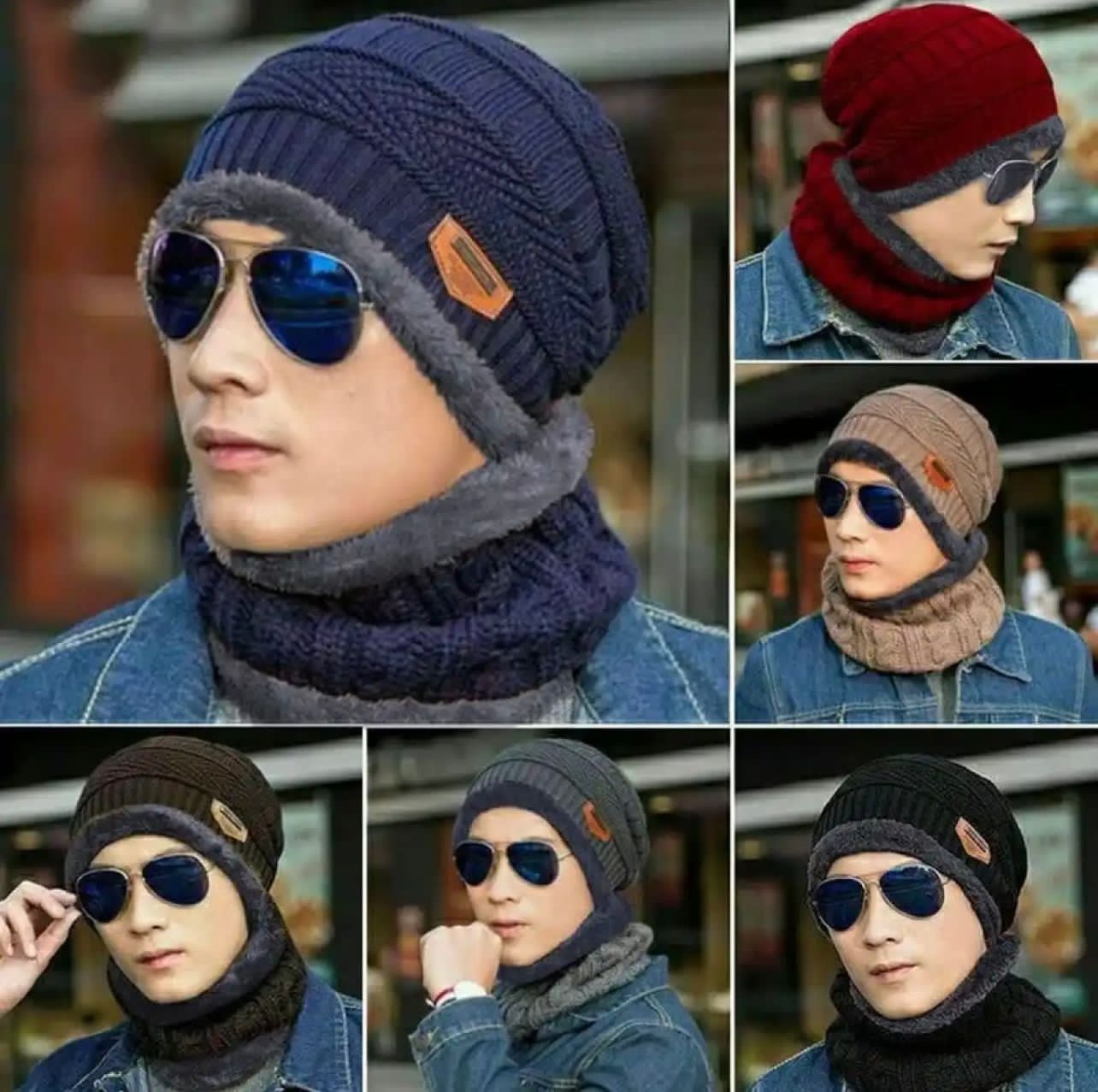 fc4344bdd2f855e8dd1dc3e661ea4cea Wool Cap With Neck Warmer | Beanie And Scarf Set With Fleece Mask | Winter Thermal Wool Cap For Men And Women - Image 3