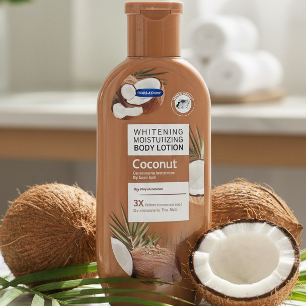 fceb0136ff6ca4e13abd8a164dd7dc7b Product Showcase: Premium Coconut Whitening Moisturizing Body Lotion - Luxurious Skincare - Image 2