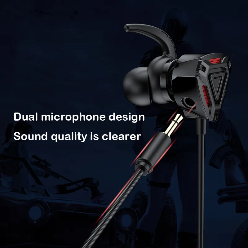 Ouve (3.5mm) Gaming Headset For Pubg Ps5 Csgo Games Wired Earphone Microphone Volume Control In-Ear Headphone For Pc Gam