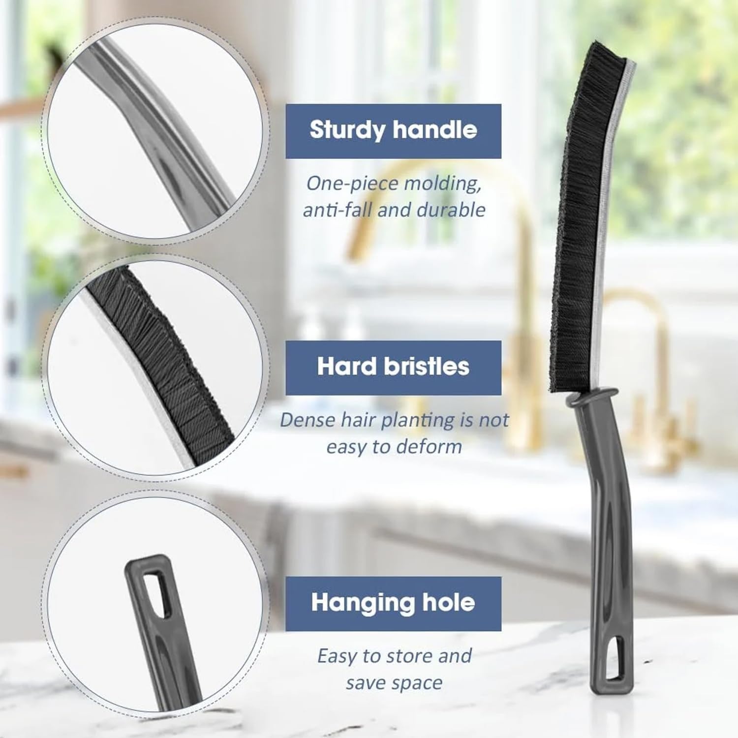 fd8ddc931f08a4c062e36194d22515ef Set of 2 Gap Cleaning Brushes – Hard Bristle Crevice and Grout Cleaning Brush for Bathroom, Kitchen, Tile, and Dead Angl - Image 2