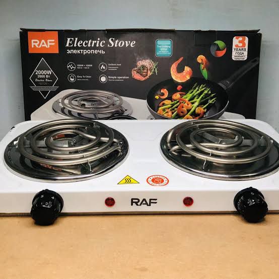 fd99d403f674ae5fafa0cfb4c393f79b RAF Electric Stove – Dual Coil Burner, Fast Heating & Easy-to-Clean Portable Cooktop