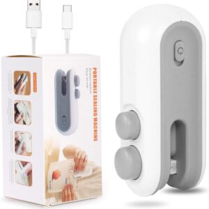 1 Pc Mini Heat Sealing Machine 2-In-1 Cutter & Sealer With USB Cable โ Compact USB Rechargeable Food Bag Sealer For Snac