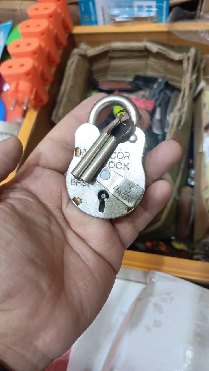 fe69a6b039cecd29537f4301fa115ba9 Heavy Duty Pad Lock | Desi Lock with 2 Keys | Strong Security for Doors, Cabinets & Home Safety - Image 3
