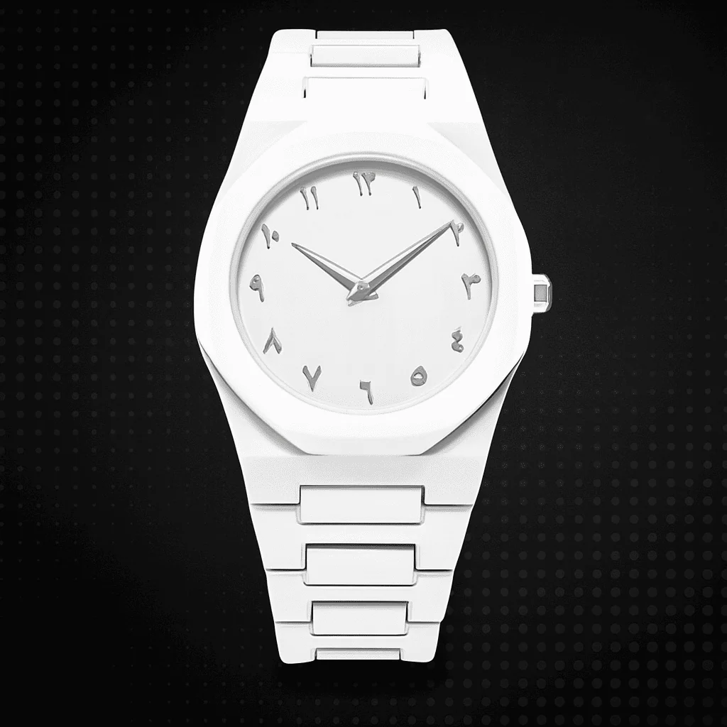fecf96d62374ba675d553f9c79aa3729 White Aura Couple Watch – Elegant Matching Timepieces, Stylish Fashion Accessories for Men and Women- Without Box - Image 3