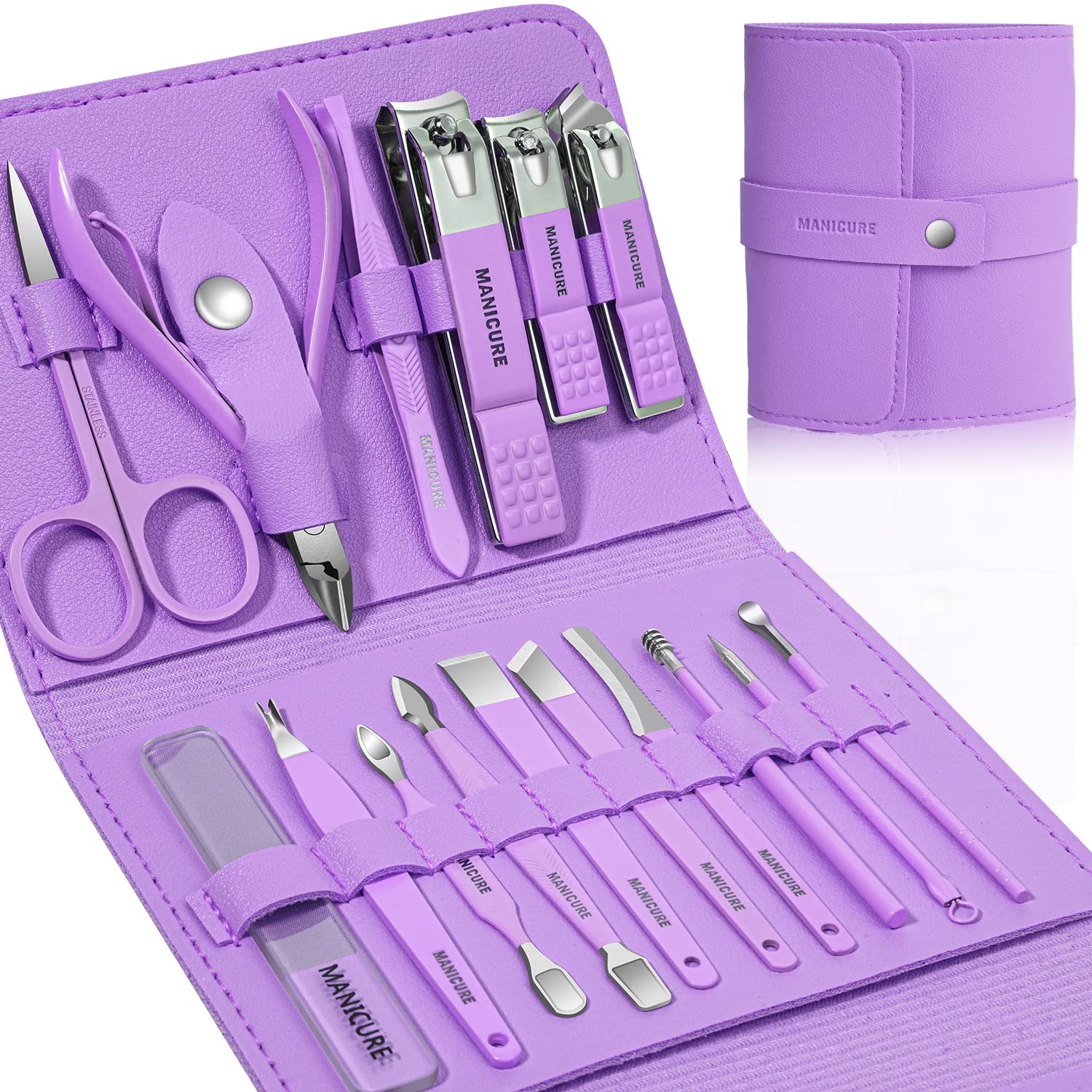 feeb6705d1a5afd5b63f45de2445a3f3 Manicure & Pedicure Kit – Premium Stainless Steel Nail Care Set for Hand, Foot & Facial Grooming | Travel-Friend - Image 3