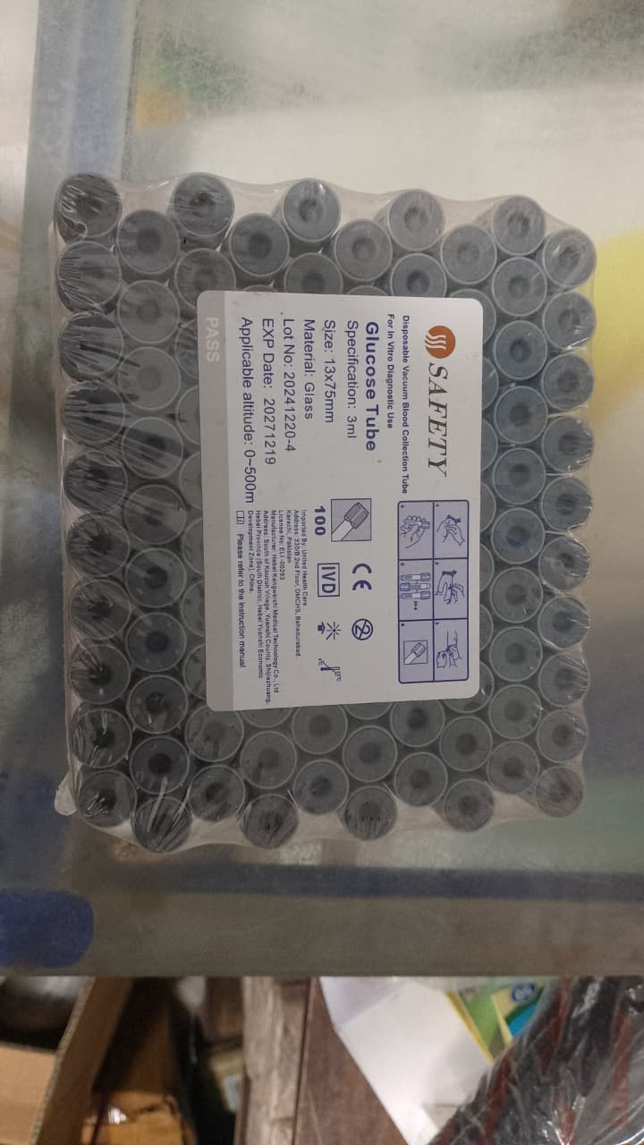 ff098d48591705cb5bff3c73565e5439 Safety Grey Blood Collection Tube – Glucose Test Tube 3ML, Secure Sample Collection for Laboratory Use - Image 2