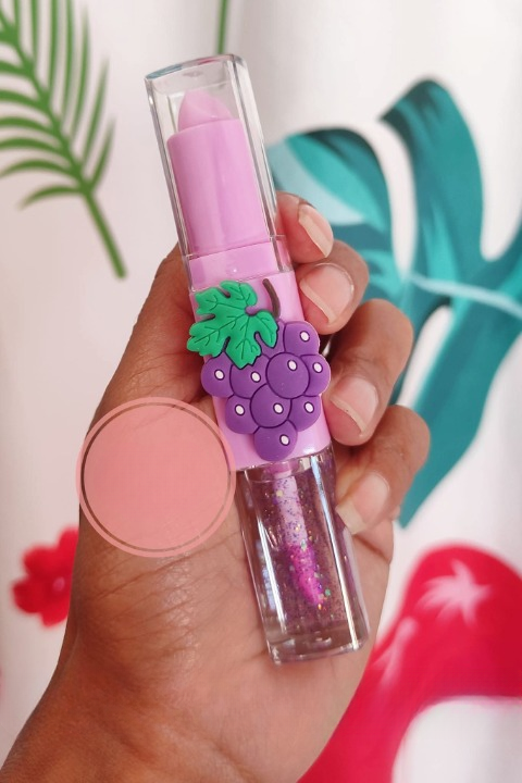 ffa4746aee5b6831f33cf2cb81469524 2 In 1 Flavored Fruit Lip Balm Plus Lip Oil Providing Smooth Application Gentle Care - Multicolor - Image 4