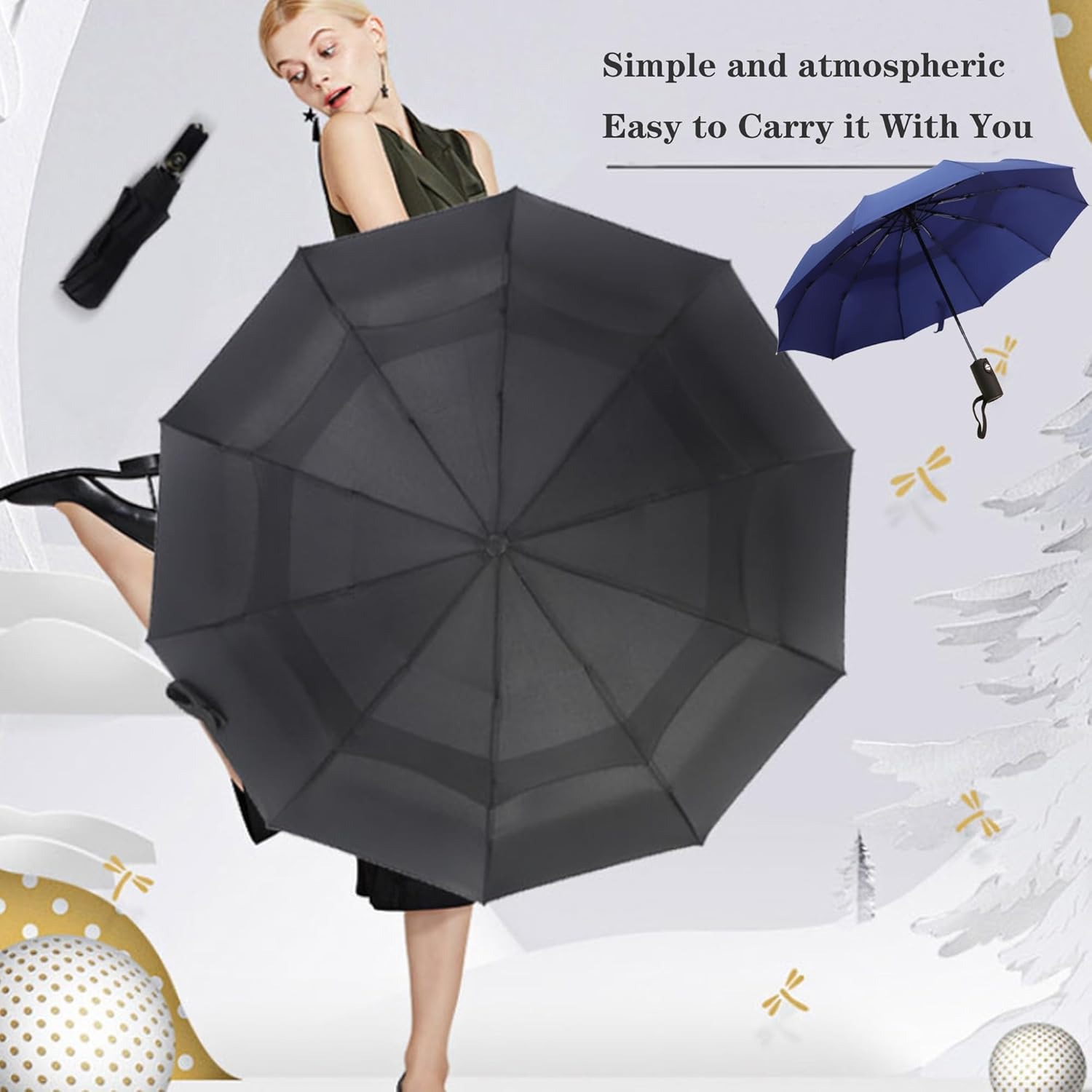 imgi_102_71dk6TpqX0L._AC_SL1500_ Compact Travel Umbrella with Windproof Design Gray Ghana - Image 3