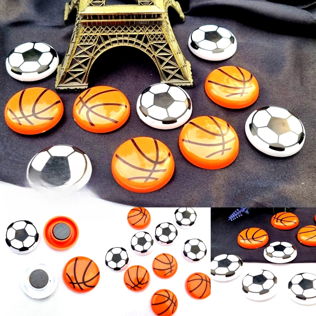 imgi_114_s-l1600 Basketball & Football Refrigerator Magnets – Set of 10 Durable Sports-Themed Decorative Magnets (1.5 x 1.5 Inches) - Image 4