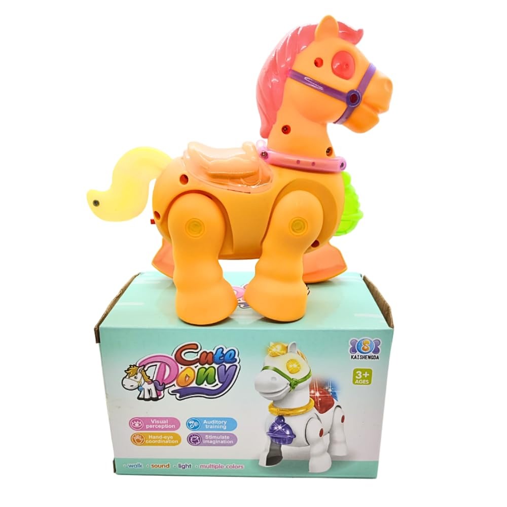 imgi_129_51KOifxkEL._SL1000_ Musical Walking Moving Pony Horse with Light & Sound Battery Operated Toy for Toddlers Kids for Multi Colour