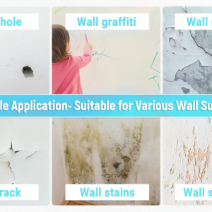 Wall Repair Paste 200gm – White Waterproof Crack Filler With Scraper, Wall Putty & Hole Mending Agent for Damaged Wa