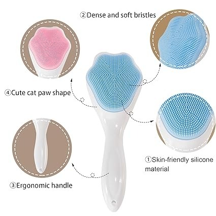 imgi_13_WhatsApp-Image-2024-10-30-at-11.53.58-AM 1 PCs Silicone Face Scrubber Exfoliating Brush, Manual Handheld Massager , Facial Cleansing and Blackhead Scrubber, Soft
