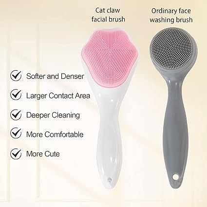 imgi_14_WhatsApp-Image-2024-10-30-at-11.53.58-AM-1 1 PCs Silicone Face Scrubber Exfoliating Brush, Manual Handheld Massager , Facial Cleansing and Blackhead Scrubber, Soft - Image 2
