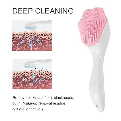 imgi_15_WhatsApp-Image-2024-10-30-at-11.53.59-AM 1 PCs Silicone Face Scrubber Exfoliating Brush, Manual Handheld Massager , Facial Cleansing and Blackhead Scrubber, Soft - Image 3