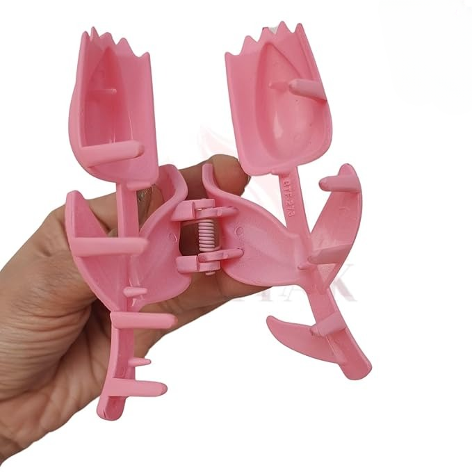 imgi_169_61iapkxesJL._SX679__cleanup Rose Flower Hair Clips – Stylish Matte Finish Rose-Shaped Claw Clips for Women & Girls (Assorted Colors, Set of 6) - Image 3
