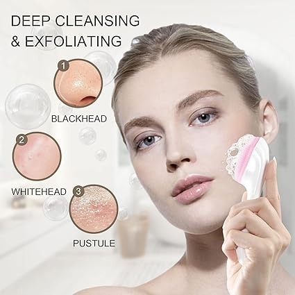imgi_16_WhatsApp-Image-2024-10-30-at-11.53.59-AM-1 1 PCs Silicone Face Scrubber Exfoliating Brush, Manual Handheld Massager , Facial Cleansing and Blackhead Scrubber, Soft - Image 4