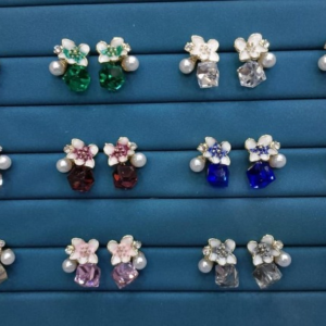 Crystal Flower Korean Earrings – Elegant Floral Design | Crafted To Perfection With Dazzling Crystal Petals That Catch E