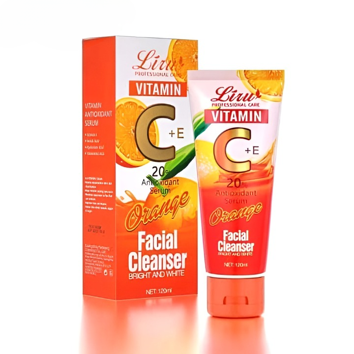 imgi_2_Lizu-Orange-Facial-Cleanser-Professional-Care-Vitamin-CE-Bright-And-White-120ml-in-pakistan-Picsart-AiImageEnhancer-1_cleanup Liru Orange Facial Cleanser 120ml | Professional Care with Vitamin C+E & Orange Extract for Brightening, Deep Cleans - Image 4
