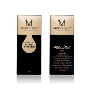 Miss Rose Purely Natural Liquid Foundation – Professional Long-Lasting Make-Up for Flawless Coverage, Lightweight, Breat