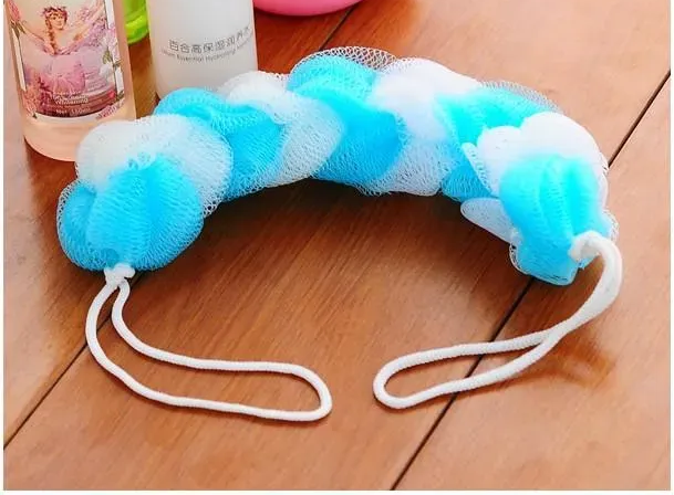 imgi_3_7afbea5b8949a4717b6fff1266b0ea23.jpg_720x720q80.jpg_ 2PCs Wash Brush Bath Back Hanging Mesh Shower Sponge – Soft Exfoliating Braid Loofah (Random Color) - Image 4