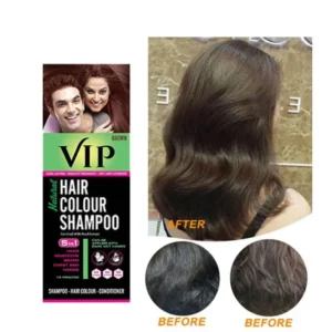 5-in-1 Hair Colour Shampoo Brown โ Natural Ammonia-Free Hair Dye for Hair, Beard, Moustache & Body Hair (180ml)
