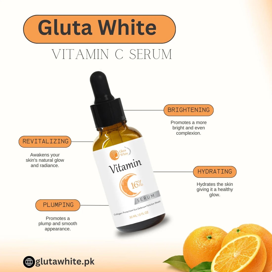 imgi_44_Vitamincserumglutawhitepakistan Vitamin C Serum for Face Glowing & Dark Spots | Gluta White Vitamin C 16% Serum | Best Quality Skin Care Serum | Ser - Image 5