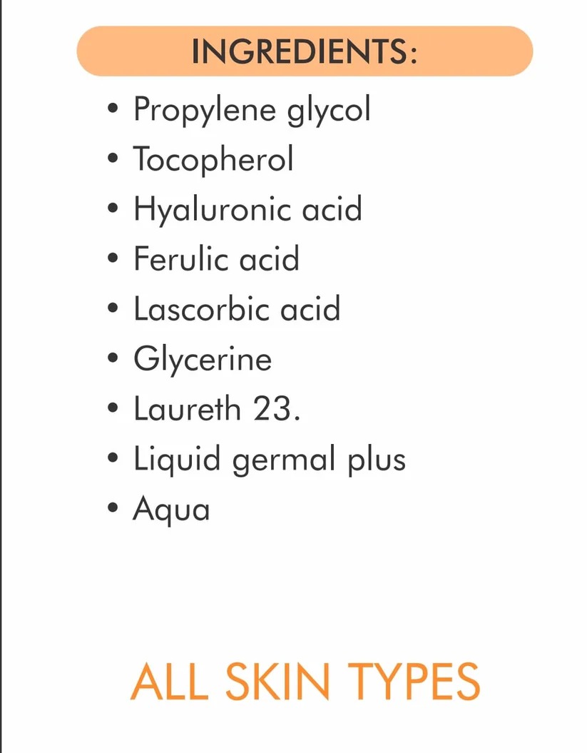 imgi_46_vitamincserumingredients Vitamin C Serum for Face Glowing & Dark Spots | Gluta White Vitamin C 16% Serum | Best Quality Skin Care Serum | Ser - Image 3