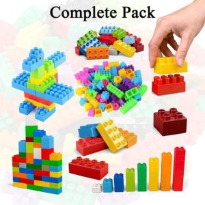 Building Blocks Toy Pack for Kids – 72 Pieces Multicolor Educational Blocks, 1 x 1 Size, Durable PVC Material - Game For
