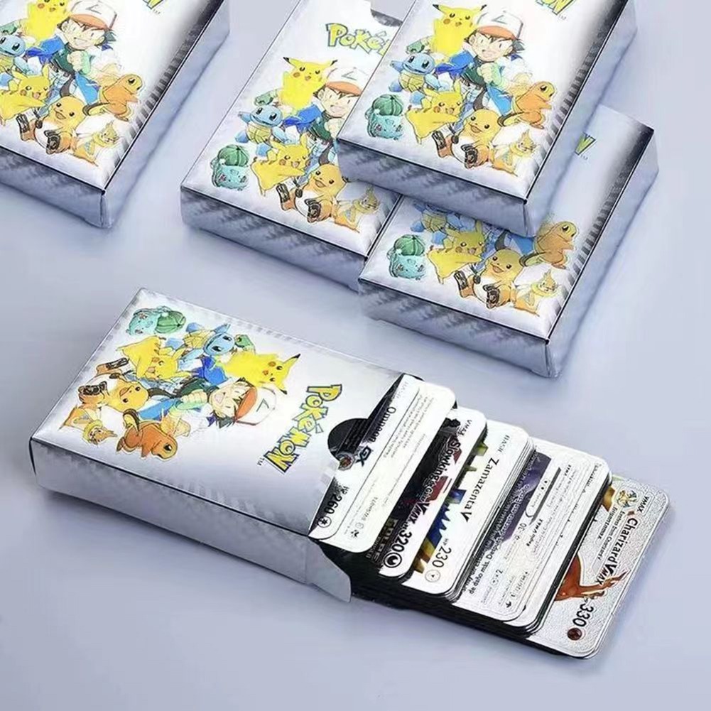 imgi_48_7938027bc56f1e221f28d808a2e3e046 Pokemon Metal Cards Collection Box – 55 Cards per Pack | 3D Pokemon Trading Cards | Durable Metal Cards | Gold, Black &a - Image 4
