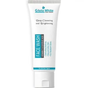 Gluta White Facewash 100ml – Brightening & Deep Cleansing Formula for Clear, Glowing Skin, Gentle on All Skin Types,