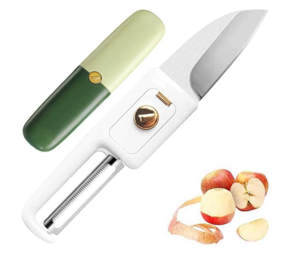 imgi_51_ae6734d62478223240fa641ab74c1672 2-in-1 Stainless Steel Fruit Knife with Peeler – Portable Fruit Cutting & Peeling Tool - Image 2