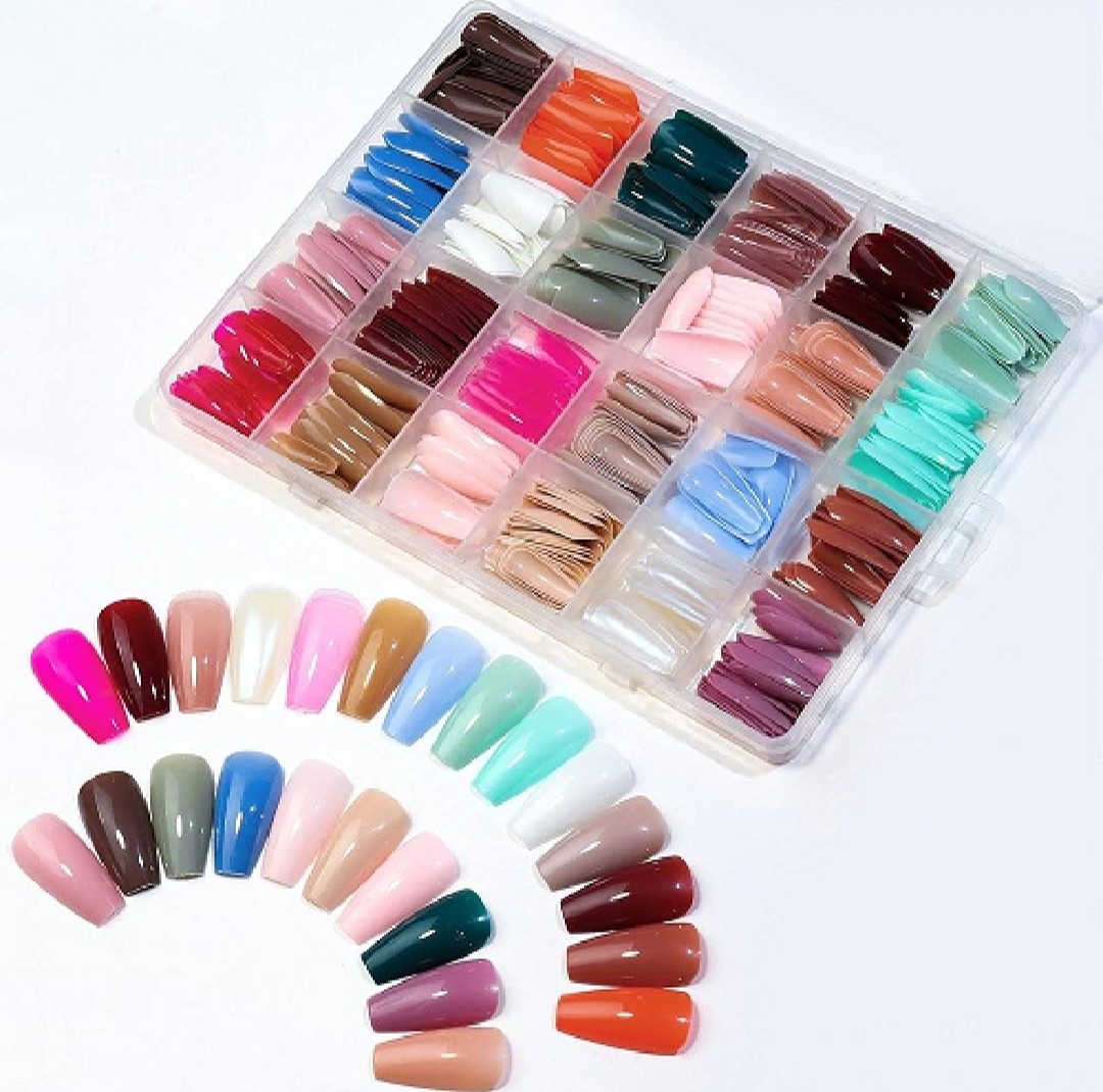 imgi_56_168e9af9d18011eec223fc055993b025 288 PCs Colorful Nails Box| ABS Plastic | Nail Shaper Set (Random Color) - Image 5
