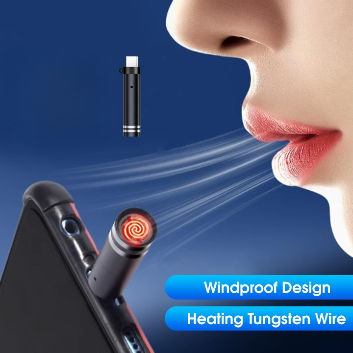 imgi_57_Sca9ab5c29da248a4bc0b5268f75f58e6T_cleanup Portable Cigarette Lighter – Windproof USB Plug & Play Rechargeable Car Lighter, Easy One-Touch Ignite, Compact & - Image 3