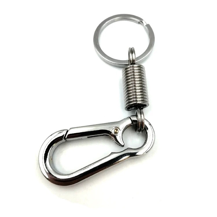 imgi_58_8d840f544c04efd9602fdbbed5dfa63a 01 PCs Metallic Spring Hook Keychain – Strong Flexible Key Holder for Girls’ Bags & Boys | Matt Chrome Finish | Key- - Image 2