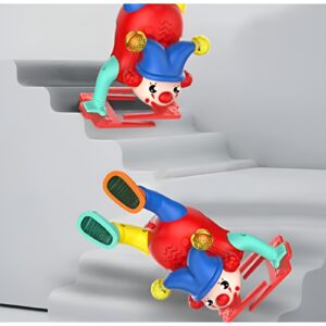 Electric Upside-Down Dancing Clown Toy with Music & Flashing Lights – Battery Operated, Multicolor, Fun Interactive