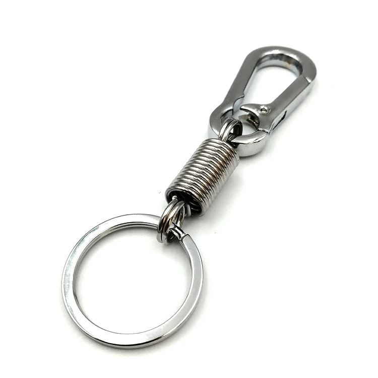 imgi_59_652a30776c4d8370500749346187d251 01 PCs Metallic Spring Hook Keychain – Strong Flexible Key Holder for Girls’ Bags & Boys | Matt Chrome Finish | Key- - Image 3