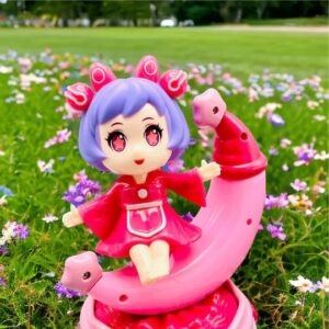 Rotating Moon Doll Toy With LED Lights & Music – Adorable Crescent Moon Design, Universal Rotation, Safe for Kids 3+