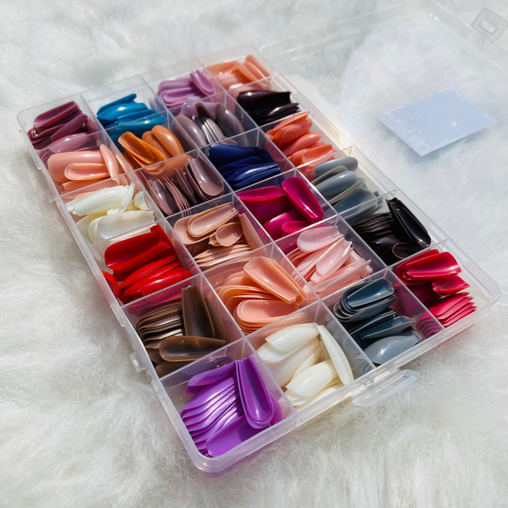 imgi_60_5a7172803806fa0d1070721b5e6db587 288 PCs Colorful Nails Box| ABS Plastic | Nail Shaper Set (Random Color) - Image 4