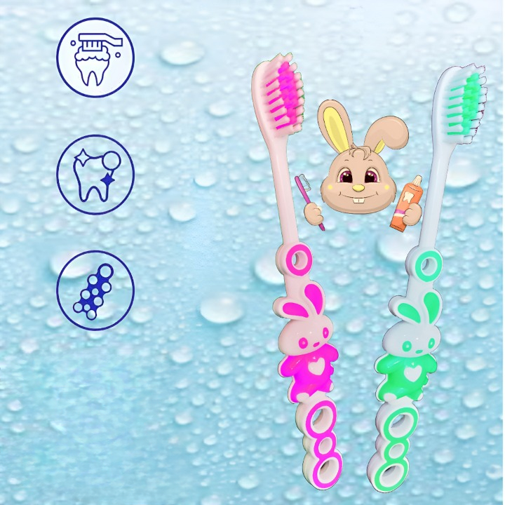 imgi_60_8f91b1b6e06d339bc5c038ea1614c496_cleanup Dr. Jones Baby Teeth Brush – Pack of 3 | Soft Bristles | Gentle Oral Care for Infants and Toddlers (Random color) - Image 2