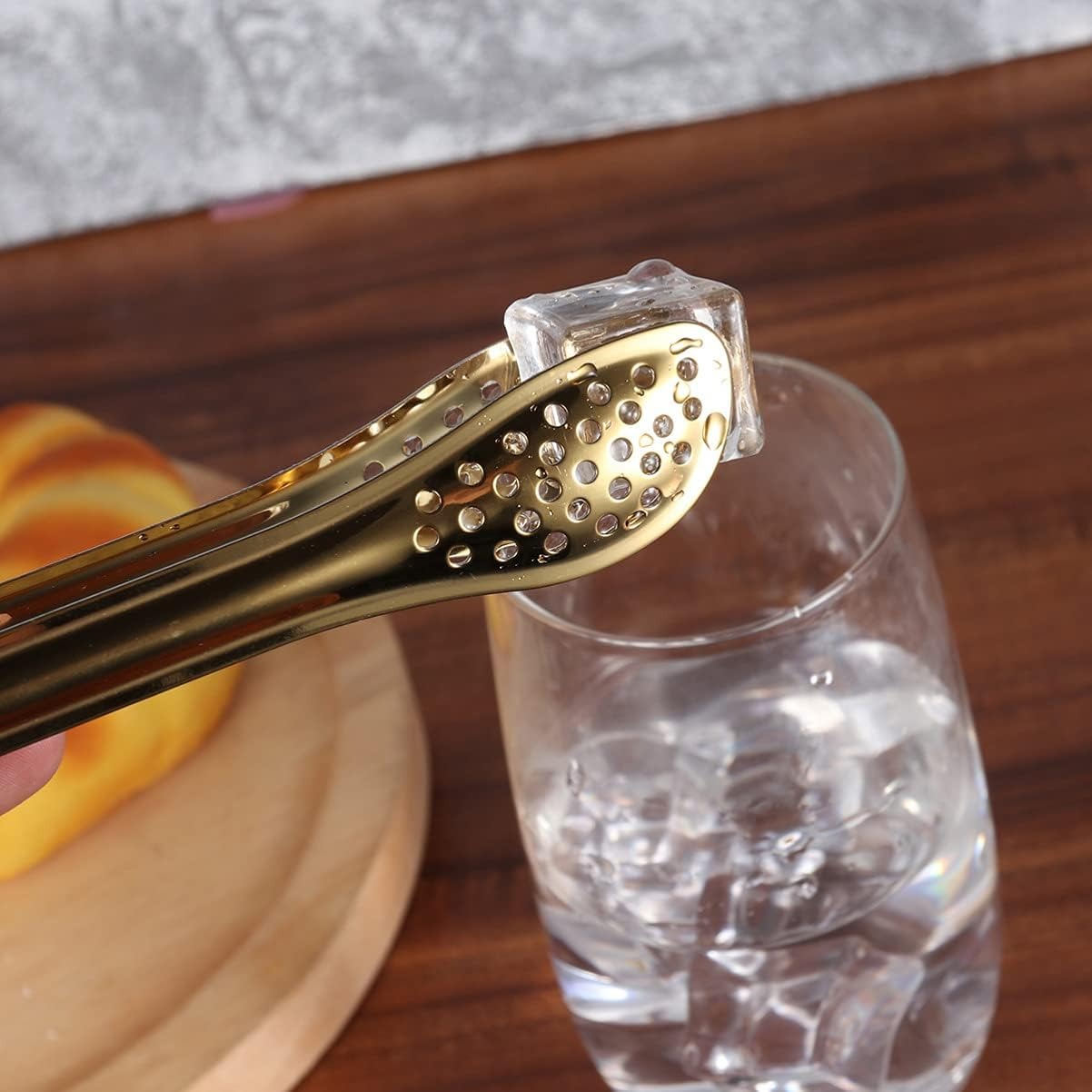 imgi_61_843a1302c962cb7300dbff5dbe4d6fcc Mini Stainless Steel Food Serving Tong – 6 Inch Strainer Tong with 28-Hole Flat Head for Salad, Ice Cubes, Pastries, Fry - Image 3