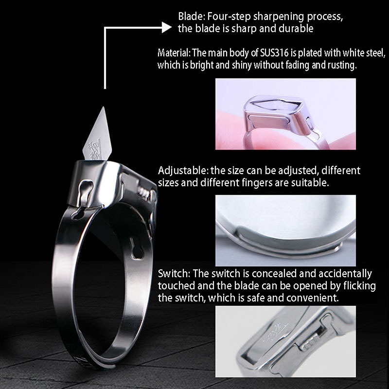 imgi_62_2f769617e8bab927b4671c0a485b5f9a Stainless Steel Self-Defense Ring with Hidden Blade – Adjustable Mini Knife Ring for Personal Safety – Wearable Conceale - Image 3