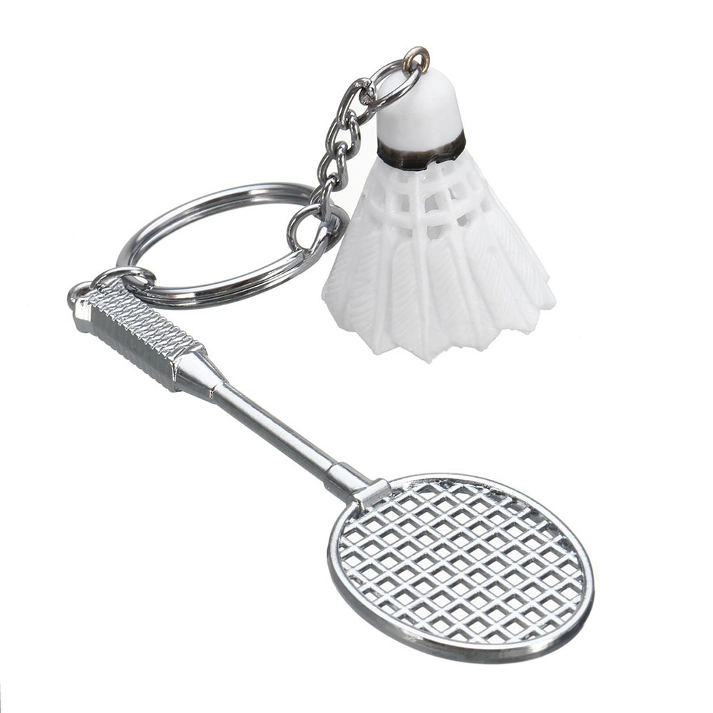 imgi_62_32161df63f17b35770d91ef5fff16991 01 PCs Metal Badminton Racket & Ball Keychain – Stylish Keyring Gift for Girls’ Bags & Boys | Random Color Key-C - Image 4