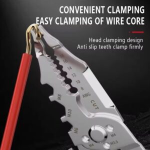 Multi-Function Wire Stripper and Cutter – 10-in-1 Electrical Tool with Wire Cutting, Stripping, Crimping & Screw Fun