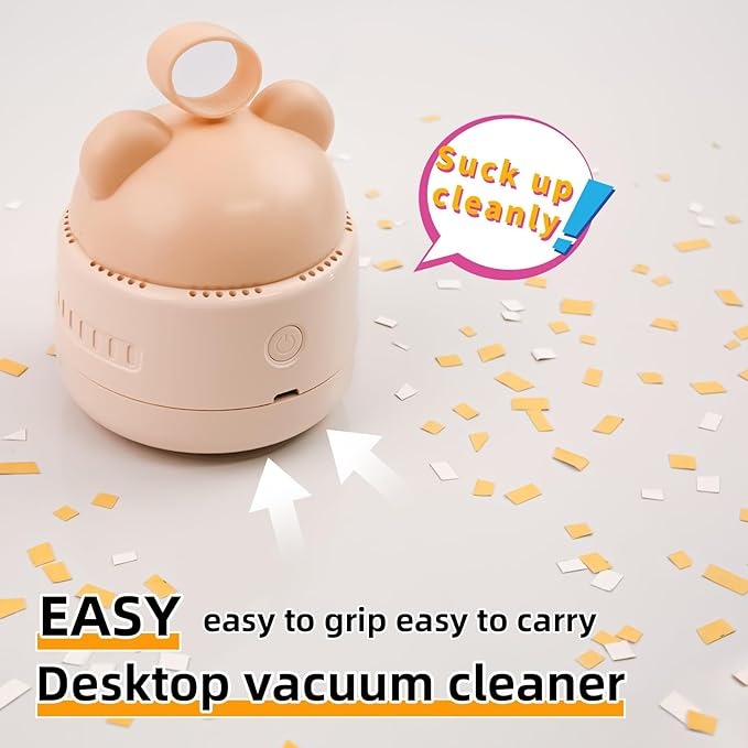 imgi_64_0dd59cf62acd52cf824fd59f98b6e643 Mini Desktop Vacuum Cleaner with USB Charging – Portable 360° Swivel Dust Cleaner for Keyboards, Office Desks & Smal - Image 5
